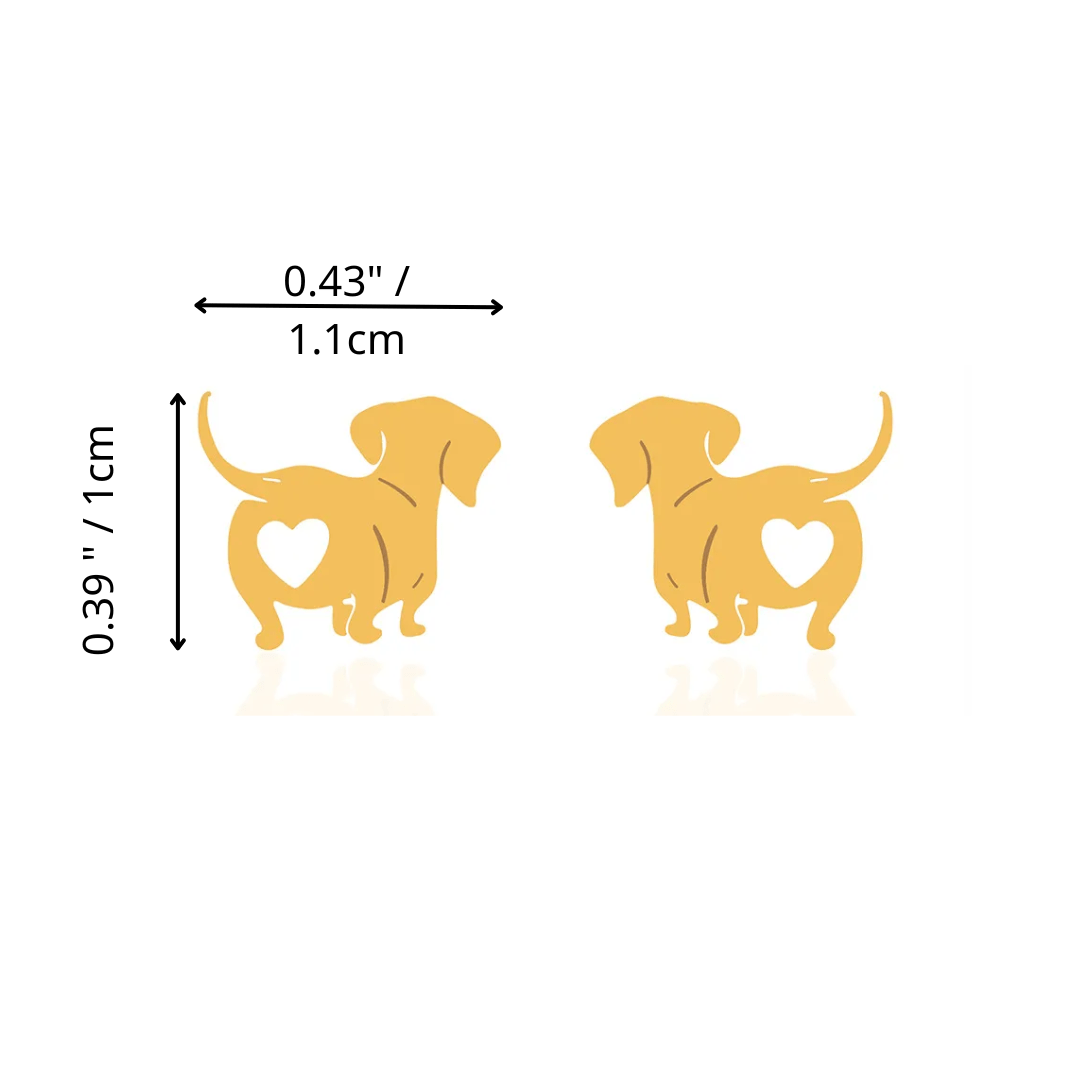 Stainless Steel Dachshund Stud Earrings | The Best Dachshund Gifts