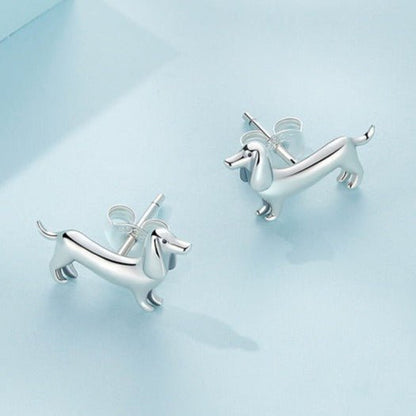 Sterling Silver Dachshund Stud Earrings | The Best Dachshund Gifts