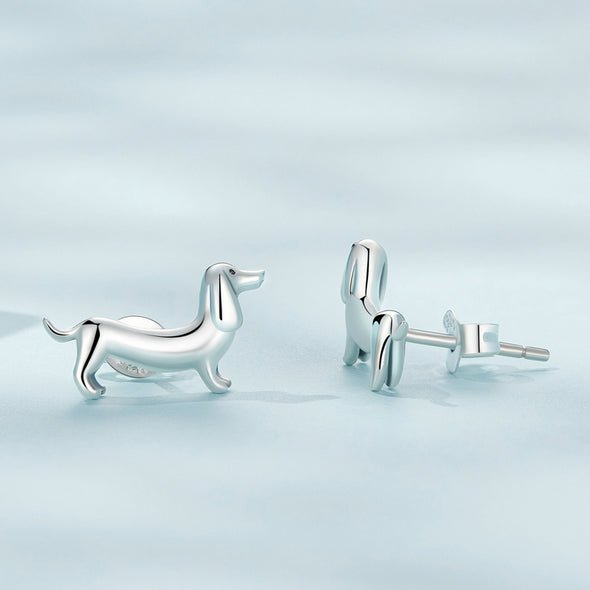 Sterling Silver Dachshund Stud Earrings | The Best Dachshund Gifts