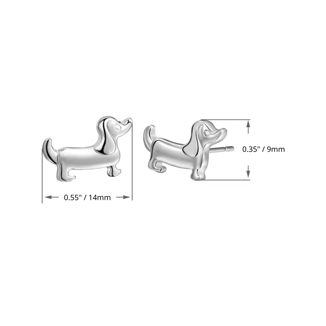 Zinc Alloy Dachshund Stud Earrings | The Best Dachshund Gifts