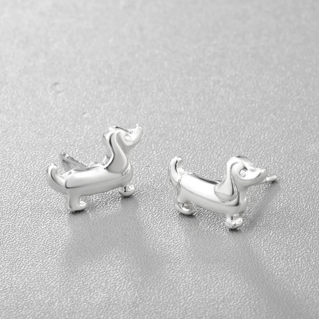 Zinc Alloy Dachshund Stud Earrings | The Best Dachshund Gifts