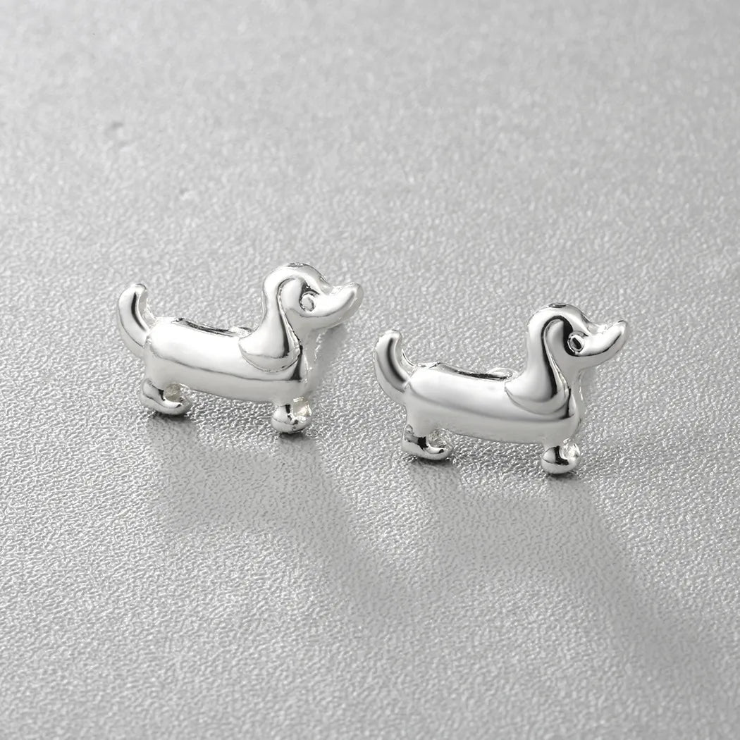 Zinc Alloy Dachshund Stud Earrings | The Best Dachshund Gifts